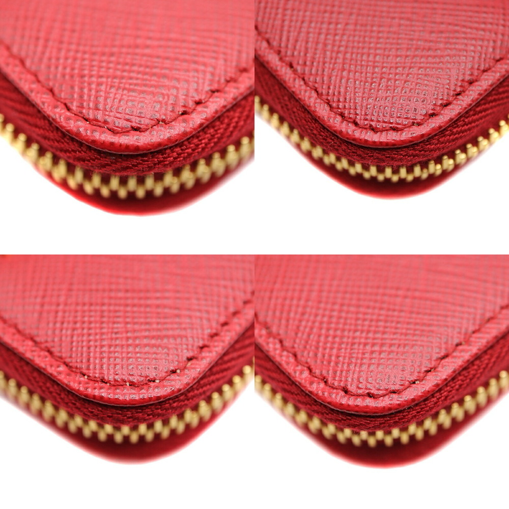 Prada Compact Wallet Red Leather - Picture 6 of 8